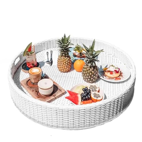 HNBYLMM Schwimmendes Tablett für Pool – Schwimmender Getränkehalter, Schwimmendes Serviertablett für Getränke, Snacks und wichtige Dinge – Perfekt für Poolpartys und zum Entspannen,White von HNBYLMM