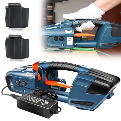 HNBYLMM Semi-Automatic Electric Strapping Machine 2X4000mAh Battery Powered Steel Strapping Banding Kit for 13-16mm PP PET Strapping Automatic Banding Machine for Box Pallet HNBYLMM Semi-Automatic Electric Strapping Machine 2X4000mAh Battery Powered Steel Strapping Banding Kit for 13-16mm PP PET Strapping Automatic Banding Machine for Box Pallet von HNBYLMM