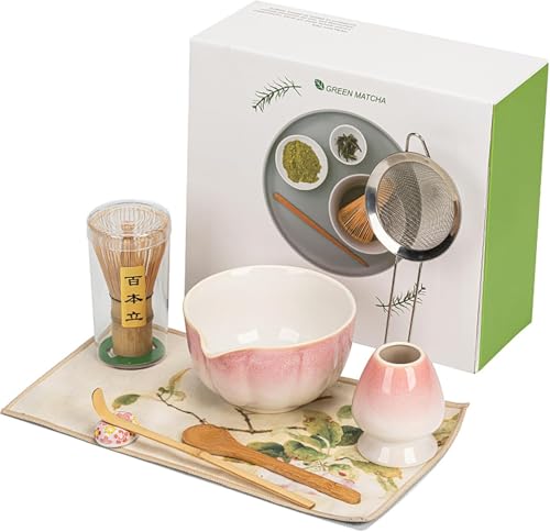 HNCOWPTU Matcha Set 8-teilig mit Schale Bambusbesen – Volles Zubehör für Traditionellen Matcha, Keramik Aufbewahrung Einfach Sicher HNCOWPTU Matcha Set 8-teilig mit Schale Bambusbesen – Volles Zubehör für Traditionellen Matcha, Keramik Aufbewahrung Einfach Sicher von HNCOWPTU