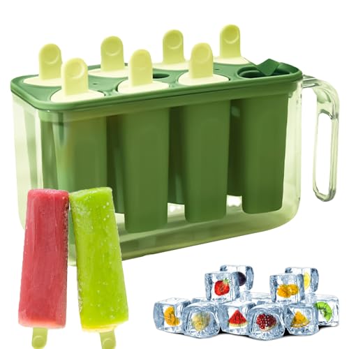 Eisformen Silikon BPA Frei Lebensmittelecht – Spülmaschinenfest für Eiswürfel Stieleis, Antihaft bis 220°C Haushalt Profiküche von HNCOWPTU