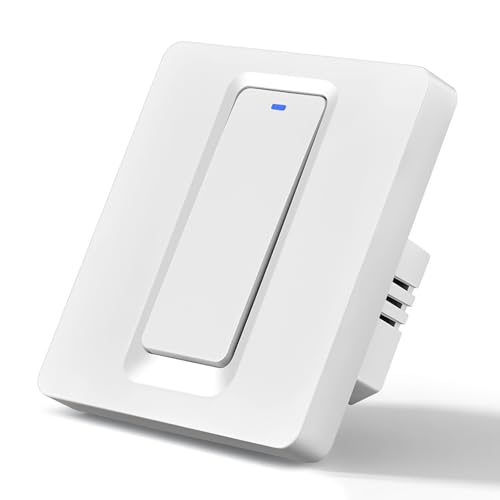 Smart Lichtschalter Alexa, Wlan Lichtschalter, Neutralleiter Erforderlich, Smart home Lichtschalter Kompatibel mit Alexa/Google Home/Tuya/Smart Life App, Aufputz Schalter Alexa (1 Fach 1 Weg) Smart Lichtschalter Alexa, Wlan Lichtschalter, Neutralleiter Erforderlich, Smart home Lichtschalter Kompatibel mit Alexa/Google Home/Tuya/Smart Life App, Aufputz Schalter Alexa (1 Fach 1 Weg) von HNCY