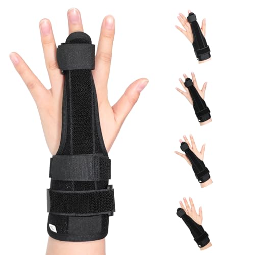 HNCY Fingerschiene, Fingerstütze, Verstellbare Fingerorthese Aluminiumplattenstütze, Fingerbandage Fingerschutz für Boxerfraktur, Verstauchung, Arthritis, Tendinitis, Abzugsfinger, S-Größe HNCY Fingerschiene, Fingerstütze, Verstellbare Fingerorthese Aluminiumplattenstütze, Fingerbandage Fingerschutz für Boxerfraktur, Verstauchung, Arthritis, Tendinitis, Abzugsfinger, S-Größe von HNCY