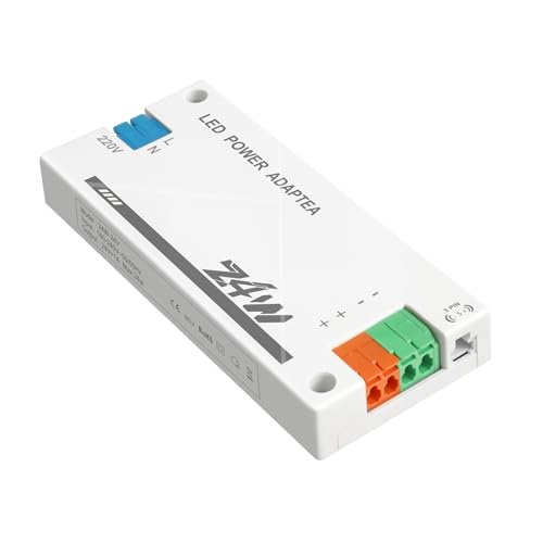 LED Trafo 24V 24W Flackerfrei für Led Strip Lampe, LED Treiber Netzteil 24v 1A für G4 GU5.3 MR11 MR16, Transformator 230V 24V 24W, Nicht Dimmbar, Kein Rauschen, ohne Mindestlast LED Trafo 24V 24W Flackerfrei für Led Strip Lampe, LED Treiber Netzteil 24v 1A für G4 GU5.3 MR11 MR16, Transformator 230V 24V 24W, Nicht Dimmbar, Kein Rauschen, ohne Mindestlast von HNCY