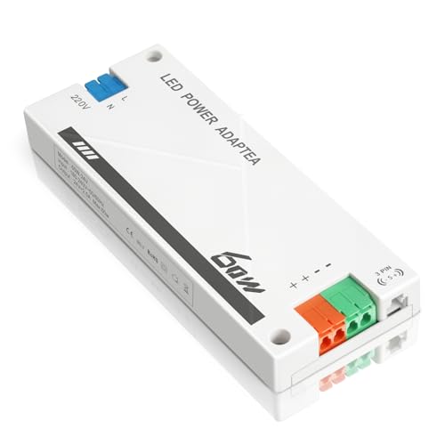 LED Trafo 24V 60W Flackerfrei für Led Strip Lampe, LED Treiber Netzteil 24v 2.5A für G4 GU5.3 MR11 MR16, Transformator 230V 24V 60W, Nicht Dimmbar, Kein Rauschen, ohne Mindestlast von HNCY