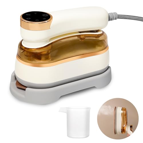 Reisebügeleisen Mini, Dampfbügeleisen, Reisebügeleisen Dampf Mini Klappbar, 1200W Mini Bügeleisen Dampf, 20 Sekunden Schnelles Aufheizen, Tragbare Dampfbügeleisen für Zuhause und Reisegebrauch, Weiß von HNCY