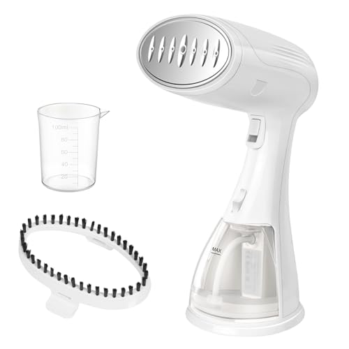 dampfbügeleisen, dampfglätter, reisebügeleisen, reisebügeleisen mini leicht, mini bügeleisen, dampfbügeleisen mini, tragbarer dampfgarer,(15s Schnellaufheizung, 300ml Wassertank, 1500W) - Weiß von HNCY