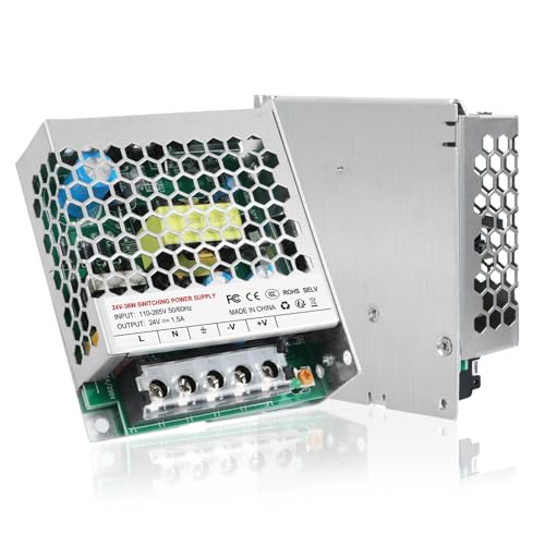 led trafo 24v 1.5A, led transformator 24v 36w, Konstante Spannung Netzteil für G4 GU5.3 MR11 MR16, kein Flimmern, Kein Rauschen, Power Supply Niedervolttrafo für LED-Streifen, Nicht Dimmbar led trafo 24v 1.5A, led transformator 24v 36w, Konstante Spannung Netzteil für G4 GU5.3 MR11 MR16, kein Flimmern, Kein Rauschen, Power Supply Niedervolttrafo für LED-Streifen, Nicht Dimmbar von HNCY