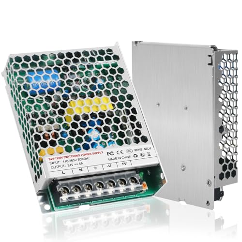 led trafo 24v 5A, led transformator 24v 120w, Konstante Spannung Netzteil für G4 GU5.3 MR11 MR16, kein Flimmern, Kein Rauschen, Power Supply Niedervolttrafo für LED-Streifen, Nicht Dimmbar led trafo 24v 5A, led transformator 24v 120w, Konstante Spannung Netzteil für G4 GU5.3 MR11 MR16, kein Flimmern, Kein Rauschen, Power Supply Niedervolttrafo für LED-Streifen, Nicht Dimmbar von HNCY