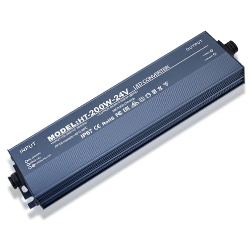 led trafo 24v 8.3A, IP67 Wasserdicht led transformator 24v 200w, trafo 230v auf 24v, led netzteil 24v, LED Trafo 24V 200W, kein LED-Flimmern, Kein Rauschen, led driver 24v pour CCTV MR16 G4 MR11 GU5.3 led trafo 24v 8.3A, IP67 Wasserdicht led transformator 24v 200w, trafo 230v auf 24v, led netzteil 24v, LED Trafo 24V 200W, kein LED-Flimmern, Kein Rauschen, led driver 24v pour CCTV MR16 G4 MR11 GU5.3 von HNCY
