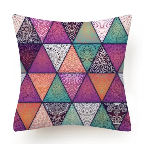 Kissen 60x60 Mandala-Dreieck Sofakissen Baumwoll und Leinen Dekokissen Quadrat Kissenbezüge mit Reißverschluss Outdoor Kissen- für Wohnzimmer Auto Schlafzimmer 1 Stück Kissen 60x60 Mandala-Dreieck Sofakissen Baumwoll und Leinen Dekokissen Quadrat Kissenbezüge mit Reißverschluss Outdoor Kissen- für Wohnzimmer Auto Schlafzimmer 1 Stück von HNDXLHH