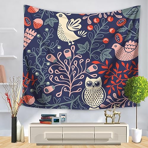 Wandteppich 75X100 Vögel Und Blumen Wandbehang Home Decor,Wandkunst Für Zimmer,Wandteppich Wandtuch Wandbehang,Wanddekoration,Wandkunst Tapisserie,Tapisserie Für Schlafzimmer von HNDXLHH