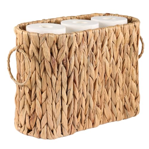 Toilettenpapier Aufbewahrungskorb Geflochten, Toilet Paper Behälter, Klopapier Aufbewahrung, Badezimmer Organizer, Toilet Rolls Storage Basket, Zeitschriften & Zeitungshalter - Wasserhyazinthe Toilettenpapier Aufbewahrungskorb Geflochten, Toilet Paper Behälter, Klopapier Aufbewahrung, Badezimmer Organizer, Toilet Rolls Storage Basket, Zeitschriften & Zeitungshalter - Wasserhyazinthe von HNFNGSZL