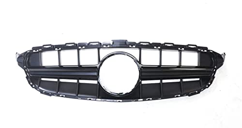 Front Grill E63 Style Kühlergrill Grill Für Mercedes Für Benz C-Klasse W205 2014-2018 C250 C300 Ohne Kamera Auto Obere Stoßstange Haube Mesh Grid Nieren Kühlergrill von HNHLSM