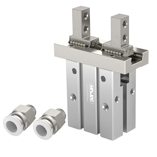 HNJPC Pneumatische Parallelgreifer Klaue, 10mm Bohrung mit Magnet, Mini Pneumatische Greifer Fingerluftzylinder MHZ2-10D von HNJPC
