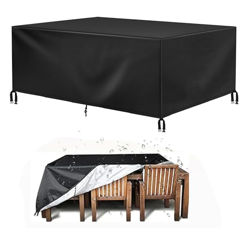 Abdeckung Gartenmöbel Quadratisch Abdeckhaube Gartenmöbel 195x65x40cm/LxBxH 420D Oxford Abdeckplane Wasserdicht Gartenmöbel Abdeckung Schutzhülle für Terrassenmöbel Gartentisch Rectangle -Schwarz Abdeckung Gartenmöbel Quadratisch Abdeckhaube Gartenmöbel 195x65x40cm/LxBxH 420D Oxford Abdeckplane Wasserdicht Gartenmöbel Abdeckung Schutzhülle für Terrassenmöbel Gartentisch Rectangle -Schwarz von HNKDKJ