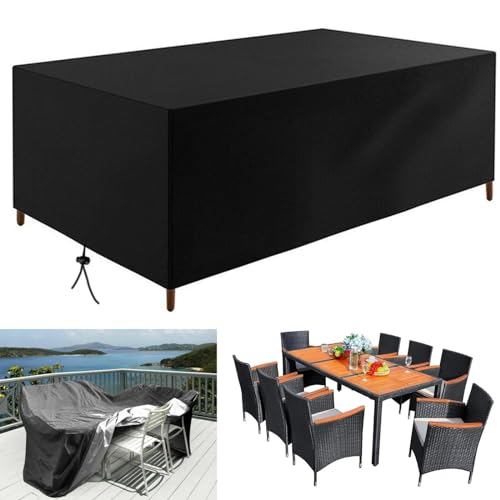 HNKDKJ Abdeckung Für Gartenmöbel Wasserdicht 170x109x76cm/TxBxH Rechteckig/Quadrat Gartenmöbel Schutzhülle 420D Oxford Schwerlast Winddicht Staubfest Schutzhülle für Gartentisch Terrassenmöbel von HNKDKJ