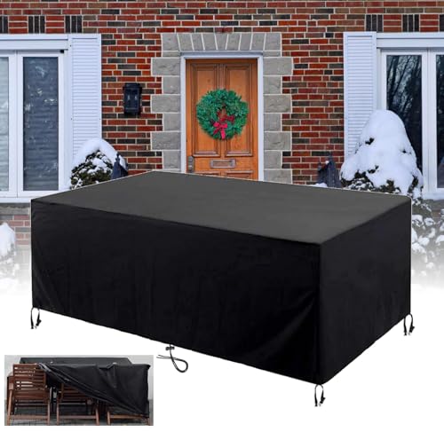 HNKDKJ Abdeckung für Gartenmöbel Wasserdicht 160x65cm Loungemöbel Abdeckung Schwarz 420D Oxford Gewebe Winterfest Abdeckplane Gartentisch Abdeckung Schutzhülle Gartenmöbel-160x65x90cm/LxWxH HNKDKJ Abdeckung für Gartenmöbel Wasserdicht 160x65cm Loungemöbel Abdeckung Schwarz 420D Oxford Gewebe Winterfest Abdeckplane Gartentisch Abdeckung Schutzhülle Gartenmöbel-160x65x90cm/LxWxH von HNKDKJ