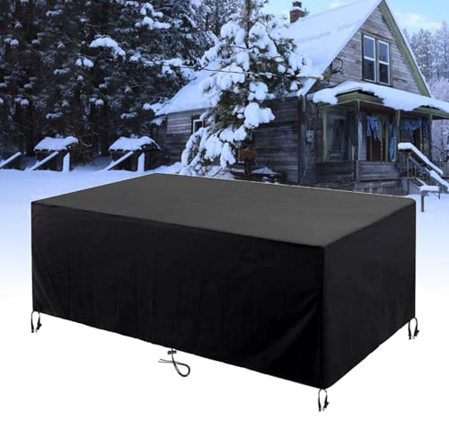 HNKDKJ Gartenmöbel Abdeckung Gartentisch Abdeckung 210x190cm Wasserdicht Schutzhülle für Loungemöbel Abdeckung für Gartenmöbel Winddicht Rattan Balkonmöbel Abdeckhauben & Hüllen -210x190x45cm/LxWxH von HNKDKJ