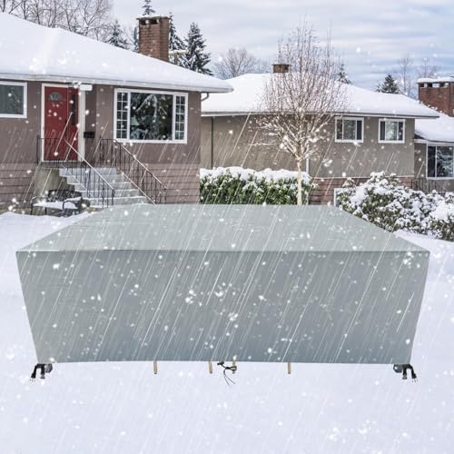 HNKDKJ Gartenmöbel Abdeckung Wasserdicht Winterfest Abdeckplane Gartenmöbel 130x65x80cm/LxWxH 420D Oxford Rechteckig Abdeckplane für Gartentische Terrassenmöbel Anti-UV Staubfest-Silber HNKDKJ Gartenmöbel Abdeckung Wasserdicht Winterfest Abdeckplane Gartenmöbel 130x65x80cm/LxWxH 420D Oxford Rechteckig Abdeckplane für Gartentische Terrassenmöbel Anti-UV Staubfest-Silber von HNKDKJ