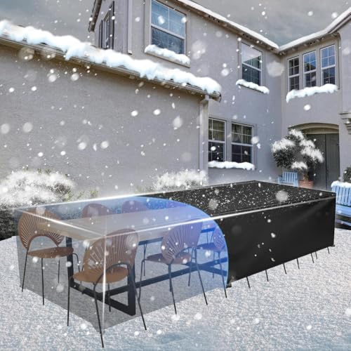 HNKDKJ Gartenmöbel Abdeckung Winterfest 120x55x45cm/LxWxH Wasserdicht Terrassenmöbel Tischabdeckungen Wasserdicht Abdeckung für Gartentisch Sitzgruppe,Perfekte Schutz für Garten- und Balkonmöbel von HNKDKJ