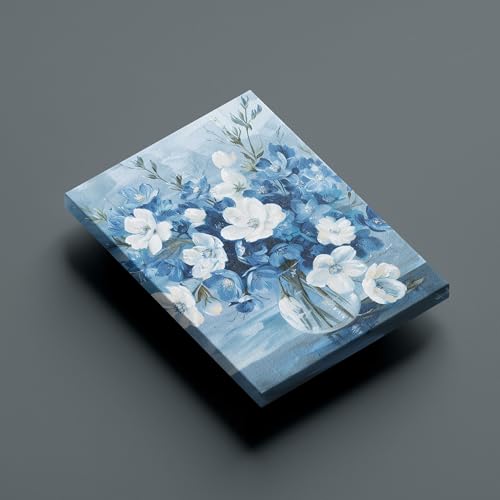 HNKDKJ Poster mit Blumen in einer Vase, Landhausmalerei, indigoblaue Blume, Leinwandbild, Wandkunst, Bild für Küche, Wohnzimmer, Esszimmer, Heimdekoration, 70 x 105 cm/28 x 42 Zoll, Innenrahmen HNKDKJ Poster mit Blumen in einer Vase, Landhausmalerei, indigoblaue Blume, Leinwandbild, Wandkunst, Bild für Küche, Wohnzimmer, Esszimmer, Heimdekoration, 70 x 105 cm/28 x 42 Zoll, Innenrahmen von HNKDKJ