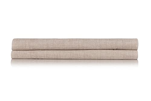 Zo!Home Topper Perkal Bettlaken Haustuch Lino Melange Sandy Beige 160x290 cm von Zo!Home