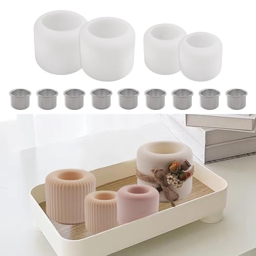 HNLMZ Silikonformen GießFormen,4 Stück Silikonform Kerzenhalter mit 10 Stück Metall Kerzenständer,Resin Form Gießform,Kerzenform Silikon für Stabkerzen und Teelichter HNLMZ Silikonformen GießFormen,4 Stück Silikonform Kerzenhalter mit 10 Stück Metall Kerzenständer,Resin Form Gießform,Kerzenform Silikon für Stabkerzen und Teelichter von HNLMZ
