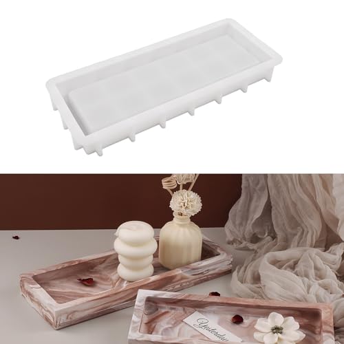 Silikonformen Tablett,Silikonform Rechteck Tablett,Silikonformen für Beton Gips DIY,Dekorative Tablettformen für Harz für Herstellung von Kunsthandwerk von HNLMZ