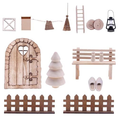 HNLMZ Wichteltür Weihnachten Set,Weihnachten Zubehör Weihnachtswichtel Tür Set,Weihnachtswichtel Tür Holz,Weihnachten Weihnachtswichtel Tür Ornament HNLMZ Wichteltür Weihnachten Set,Weihnachten Zubehör Weihnachtswichtel Tür Set,Weihnachtswichtel Tür Holz,Weihnachten Weihnachtswichtel Tür Ornament von HNLMZ