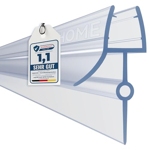 HNNHOME 2 Stück Badewannen- und Duschwand-Dichtung aus Kunststoff, für gerade und gebogene Türen mit einer Glasdicke von 4-6 mm und für Spalten bis zu 22 mm (bis zu 22 mm) von HNNHOME