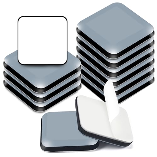 HNR 20 Stück Möbelgleiter, 30mm PTFE Teflon Selbstklebende Möbelgleiter aus, Selbstklebende Gleitpads für Teppichböden und Hartböden (Quadrat) von HNR
