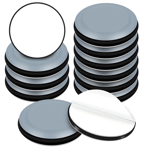 HNR 20 Stück Möbelgleiter, 30mm PTFE Teflon Selbstklebende Möbelgleiter aus, Selbstklebende Gleitpads für Teppichböden und Hartböden (Runde) von HNR