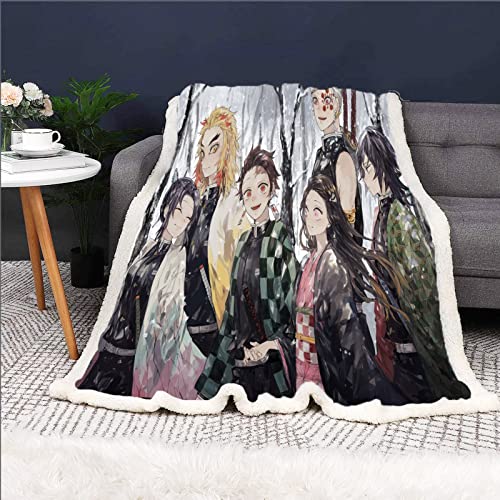 HNSRYLQX Anime Demon Kuscheldecke, Flanell Flauschige Decke, Flauschig Überwurf Mikrofaser Tagesdecke Kuschelige Wohndecke/Sofadecke (12,100 x 140 cm) von HNSRYLQX