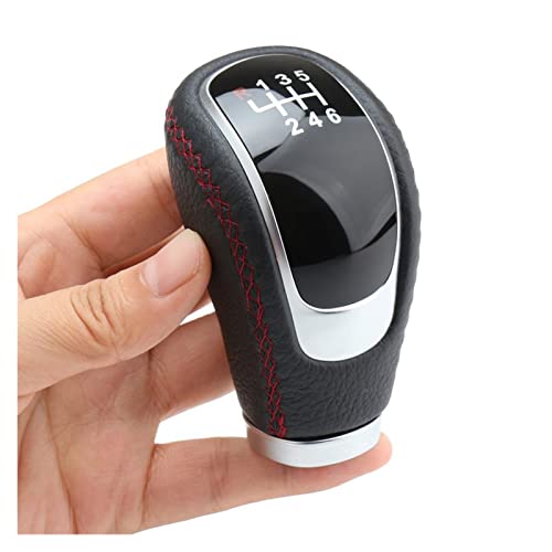 Schaltknauf 6-Gang Für Mazda 3 5 6 Für MX-5 Für CX-7 Für CX-4 Für CX-5 Manuelles Autogetriebe Griffe Schaltknauf Stick Hebelkopf Automatik Schalthebel (Farbe : 6-Speed Leather) von HNTFSM