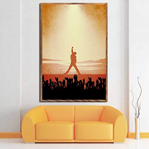 Freddie Mercury Queen-Musiker-Kunst-Plakat Leinwand-Malerei Wandbild Home Decor Poster und Drucke (Color : 0011, Size (Inch) : 50x70 CM Unframed) von HNTHBZ