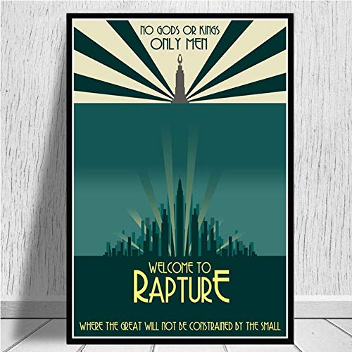 HNTHBZ Bioshock Rapture Video Game Retro-Kind-Geschenk-Kunst-Plakat Malerei Wandbild Home Decor Poster und Drucke (Color : 0001, Size (Inch) : 50x70 cm Unframed) von HNTHBZ