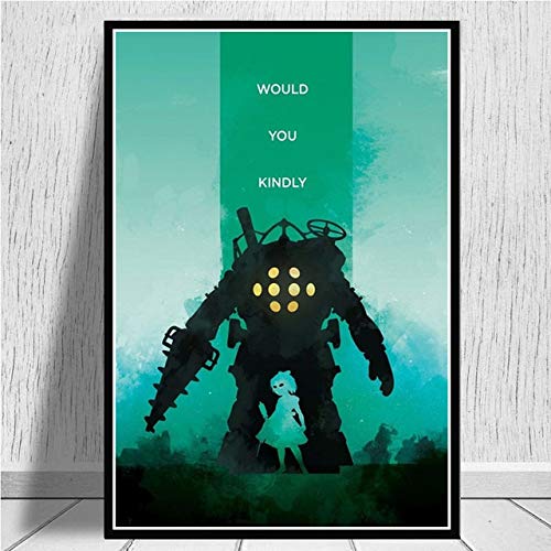 HNTHBZ Bioshock Rapture Video Game Retro-Kind-Geschenk-Kunst-Plakat Malerei Wandbild Home Decor Poster und Drucke (Color : 0012, Size (Inch) : 50x70 cm Unframed) von HNTHBZ