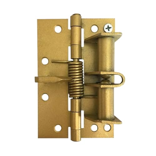 Federscharnier 90-Grad-Türschließer, versteckter Türschließer, 90-Grad-Positionierung, sanfter Schließer, Federscharnierstopper for Fliegengittertür, Schrankmöbel-Hardware(Gold) von HNULGVI
