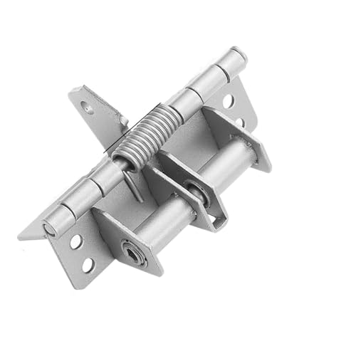 Federscharnier Möbel 90 Grad Multifunktions-Positionierungsscharnier Automatische Schließfeder Selbstausrichtendes Scharnier Möbelzubehör(Silver) von HNULGVI