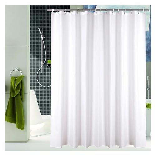HNULGVI Duschvorhang Haushaltsgegenstände, verdickter wasserdichter Duschvorhang in Mycin-Farbe, wasserdichter und feuchtigkeitsbeständiger Vorhang for die Badezimmertrennwand(White,150X180cm) von HNULGVI