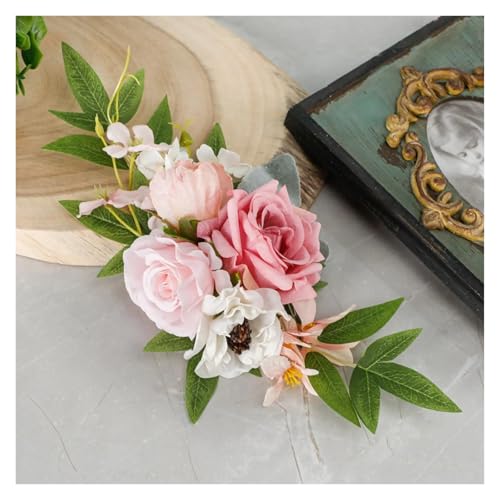 HNULGVI Hochzeits-Stuhl-RüCken-Blumen Kirche PEW Hochzeit Blumen Gang Stuhl zurück Blume Stuhl Dekoration Künstliche for Festivals Feiern Hochzeit(Color 03) von HNULGVI