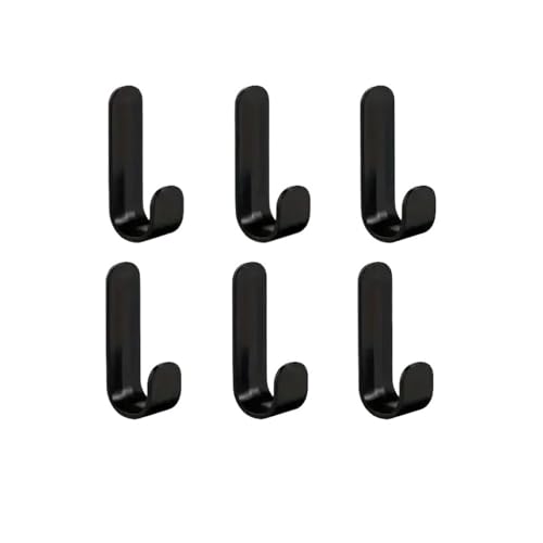 HNULGVI J Haken 6Pcs Starke Selbst-Adhesive J-Haken Wasserdicht Klebstoff Hängen, Bad Handtuch Schlüssel Küche von HNULGVI