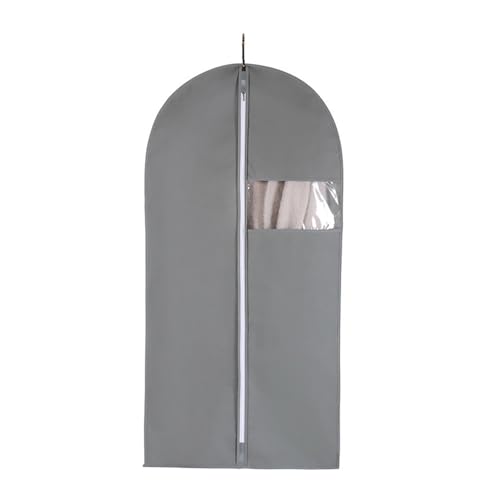 HNULGVI KleidersäCke 5 stücke Staub-Proof Abdeckung for Anzug Vlies Tuch Sichtbar Transparent Fenster Kleidung Staub Proof Jacke Abdeckung Kleidung Tasche Schutz Tasche(Gray,About 45x70cm) von HNULGVI