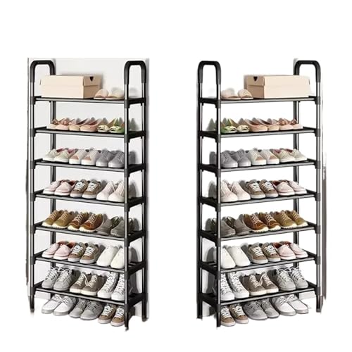 HNULGVI Schuhablage Mehrschichtiges Schuhregal, Multifunktions-Haushalts-Staubschutzboxen, platzsparende und einfache Schuhregale, Schuhschränke(7 Layers 2pcs) von HNULGVI