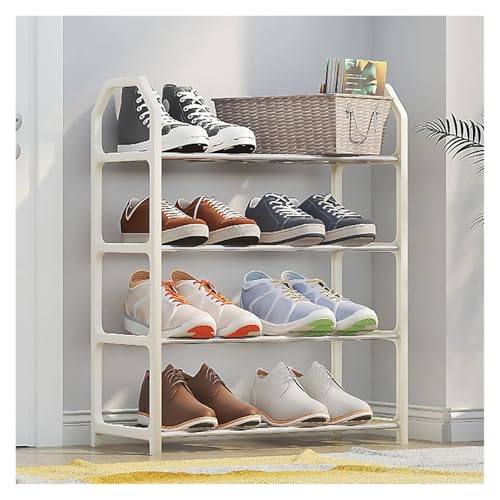 HNULGVI Schuhablage Montage Creative Home Schuhregal Schlafsaal Tür Lagerregal Lagerung Schuhschrank Komponenten Home Supplies(White 4-Layer) von HNULGVI