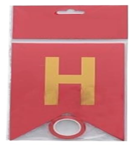 Happy Birthday Girlande 1pc Gilt Glücklich Geburtstag Schwalbenschwanz Flagge Alphabet Party Dekoriert Dreieck(Red) von HNULGVI