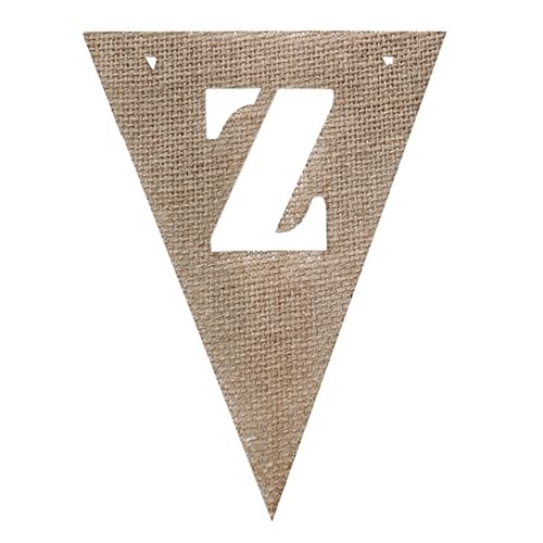 Happy Birthday Girlande AZ Wimpel Jute Sackleinen Bunting Flaggen Geburtstag Festliche Party Supplies(Z) von HNULGVI