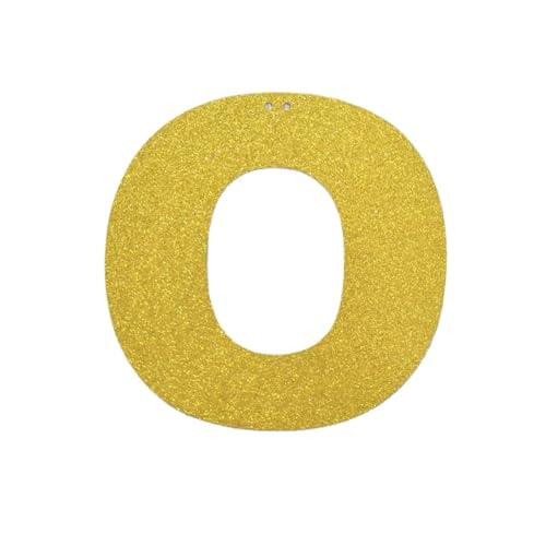 Happy Birthday Girlande Alphabet Gold Glitter Papier hängen Party Flaggen Girlande Dekoration(Burgundy,9 Inches) von HNULGVI