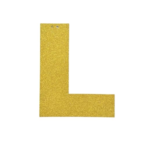 Happy Birthday Girlande Alphabet Gold Glitter Papier hängen Party Flaggen Girlande Dekoration(Green 2,7 inches) von HNULGVI