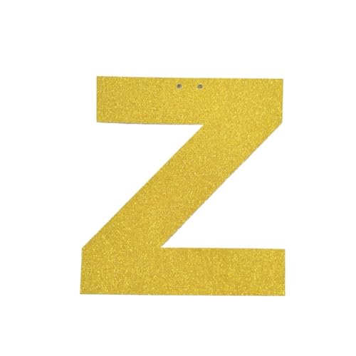 Happy Birthday Girlande Alphabet Gold Glitter Papier hängen Party Flaggen Girlande Dekoration(Pink,7 inches) von HNULGVI